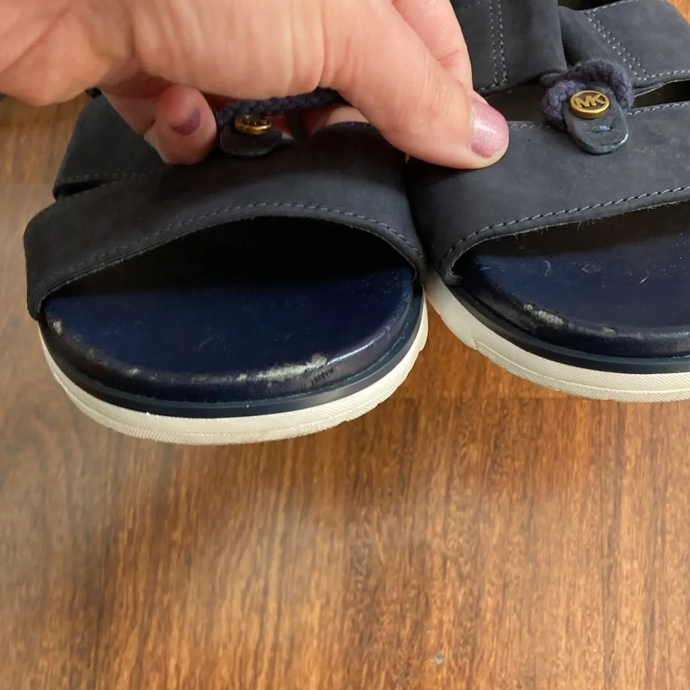 Michael by Michael Kors Navy Strappy Sandals Sz 10